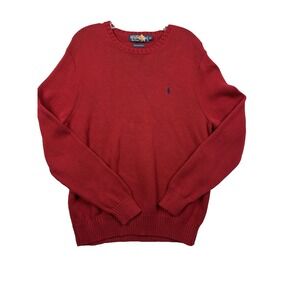 Polo by Ralph Lauren Knit Pullover‎ Sweater Red Cotton Men's Pima cotton Size XL